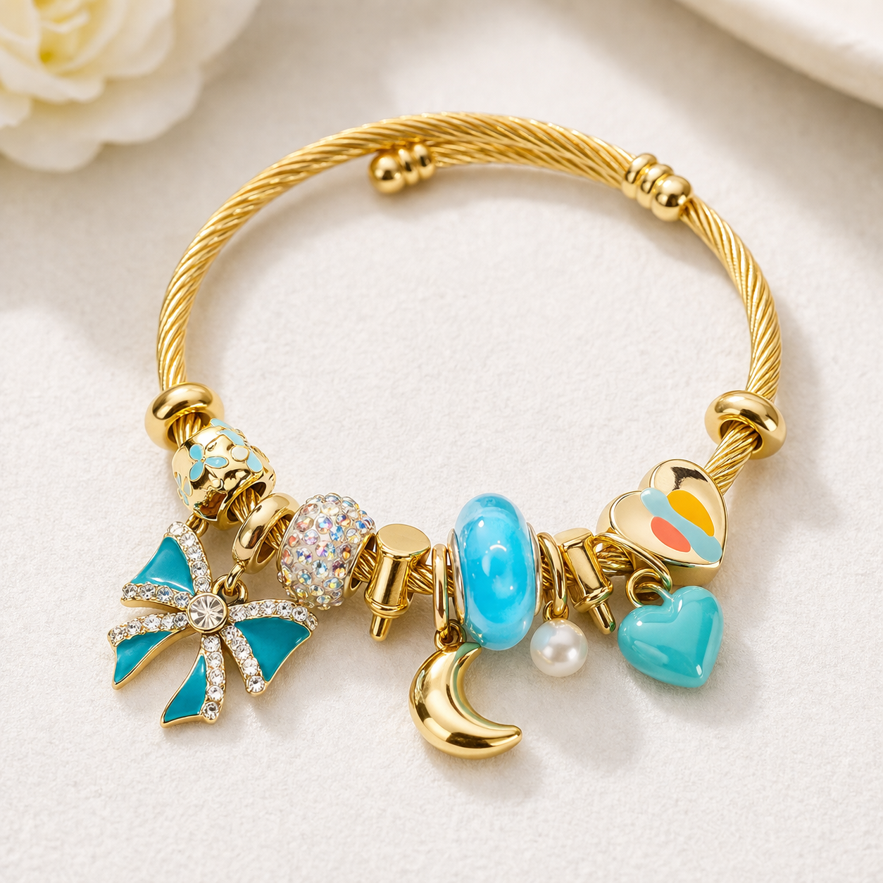 Blue Charm Bracelet