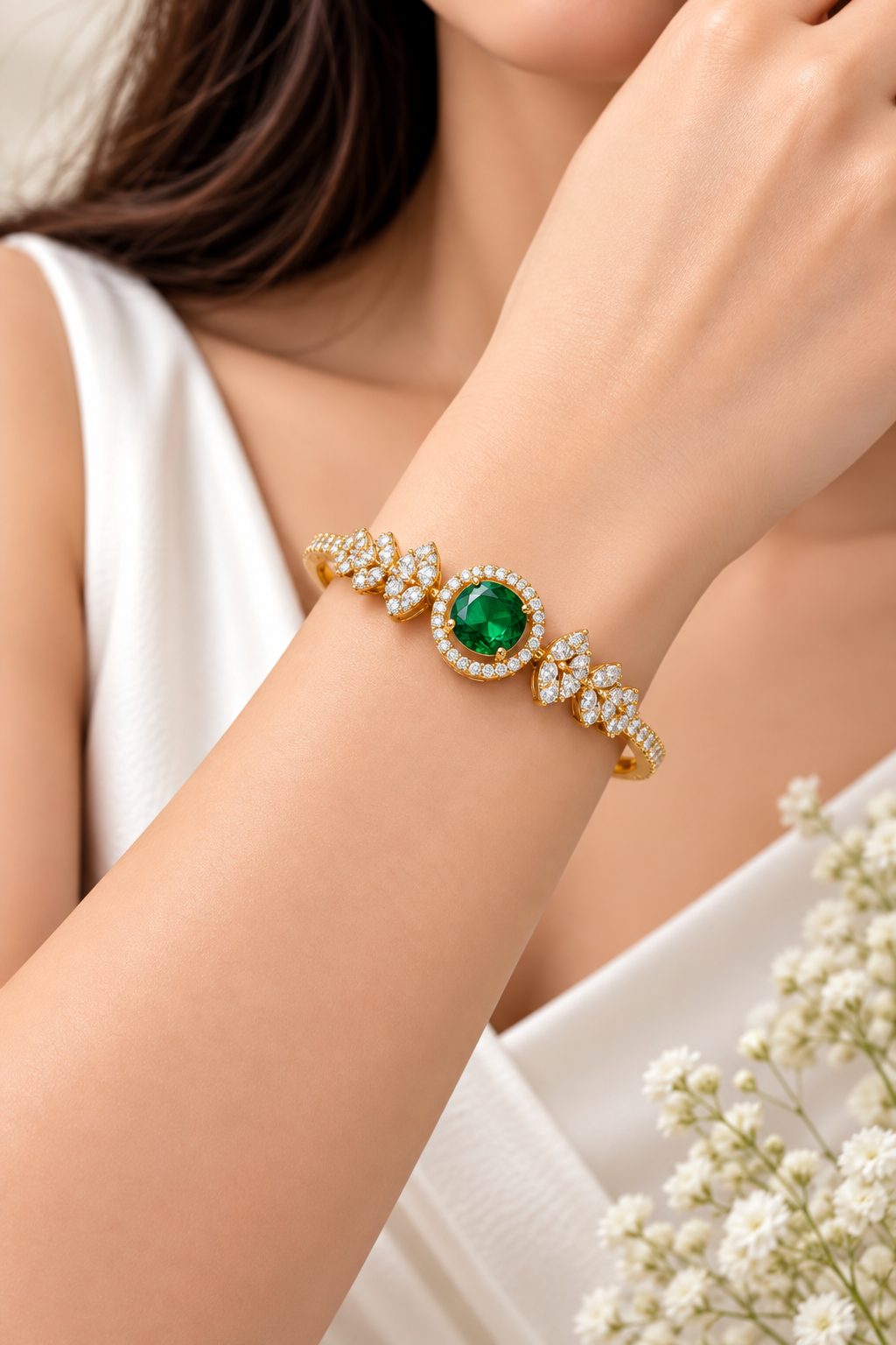 Aurelia Ruby Pavé Bangle