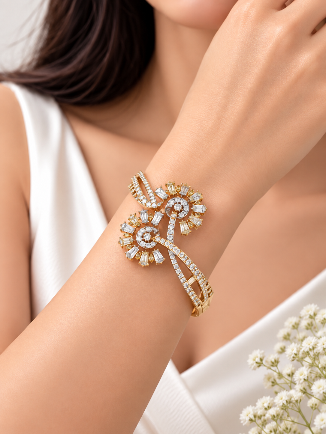 Imperial Blossom Vine Bangle
