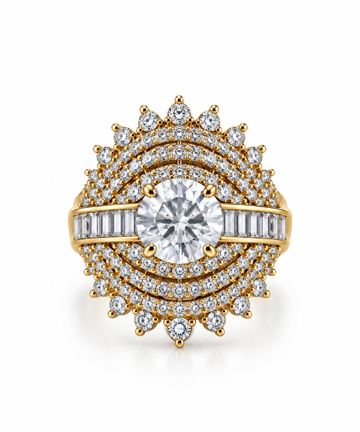 Celestial Diamond Halo Ring