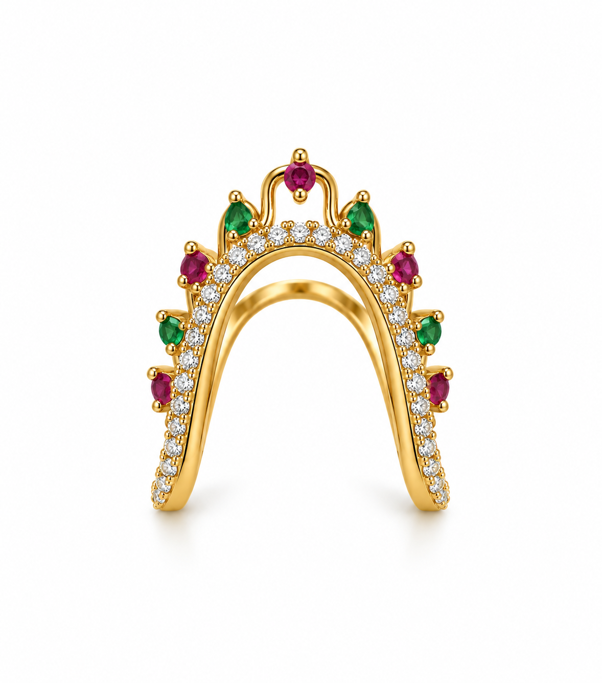 Royal Floral Gemstone Ring