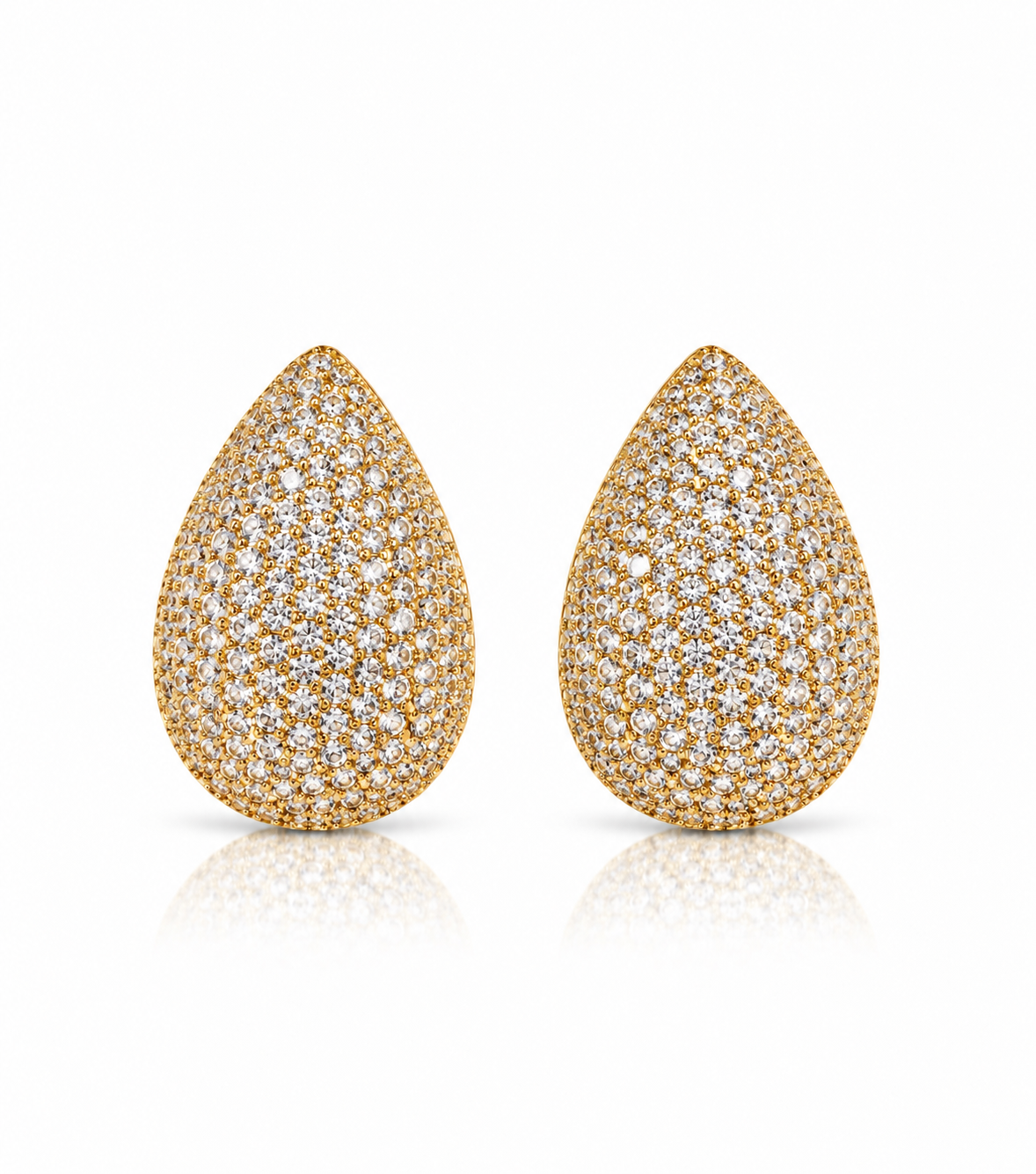 Crystal Floral Medallion Earrings