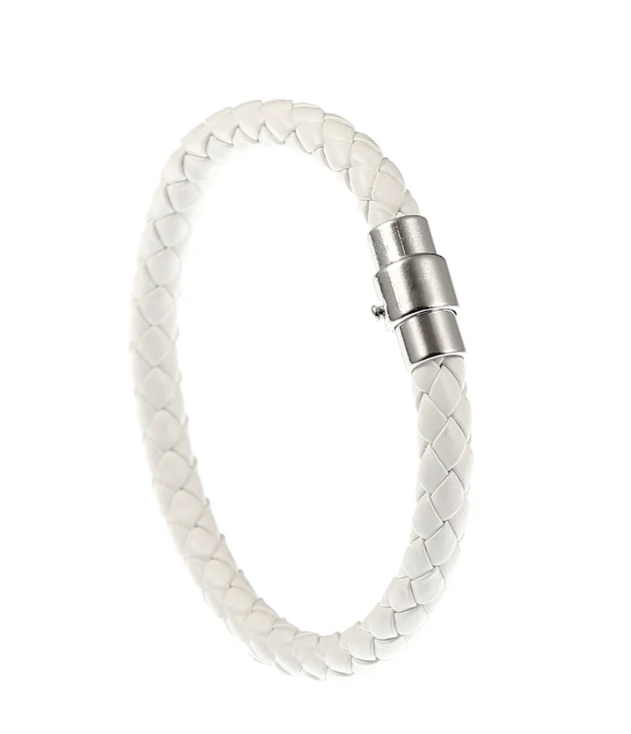 Metal Lock White Bracelet