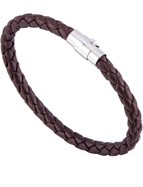 Metal Lock Brown Bracelet