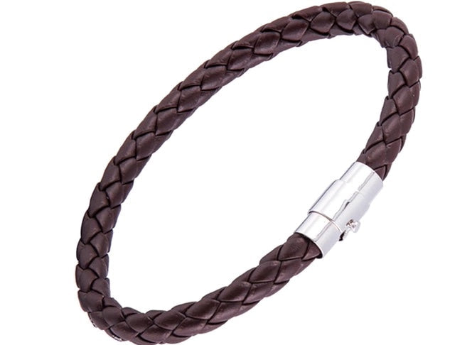 Metal Lock Brown Bracelet