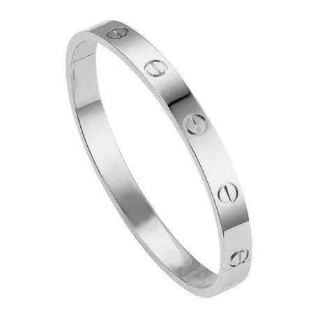 Screw Silver Bangle
