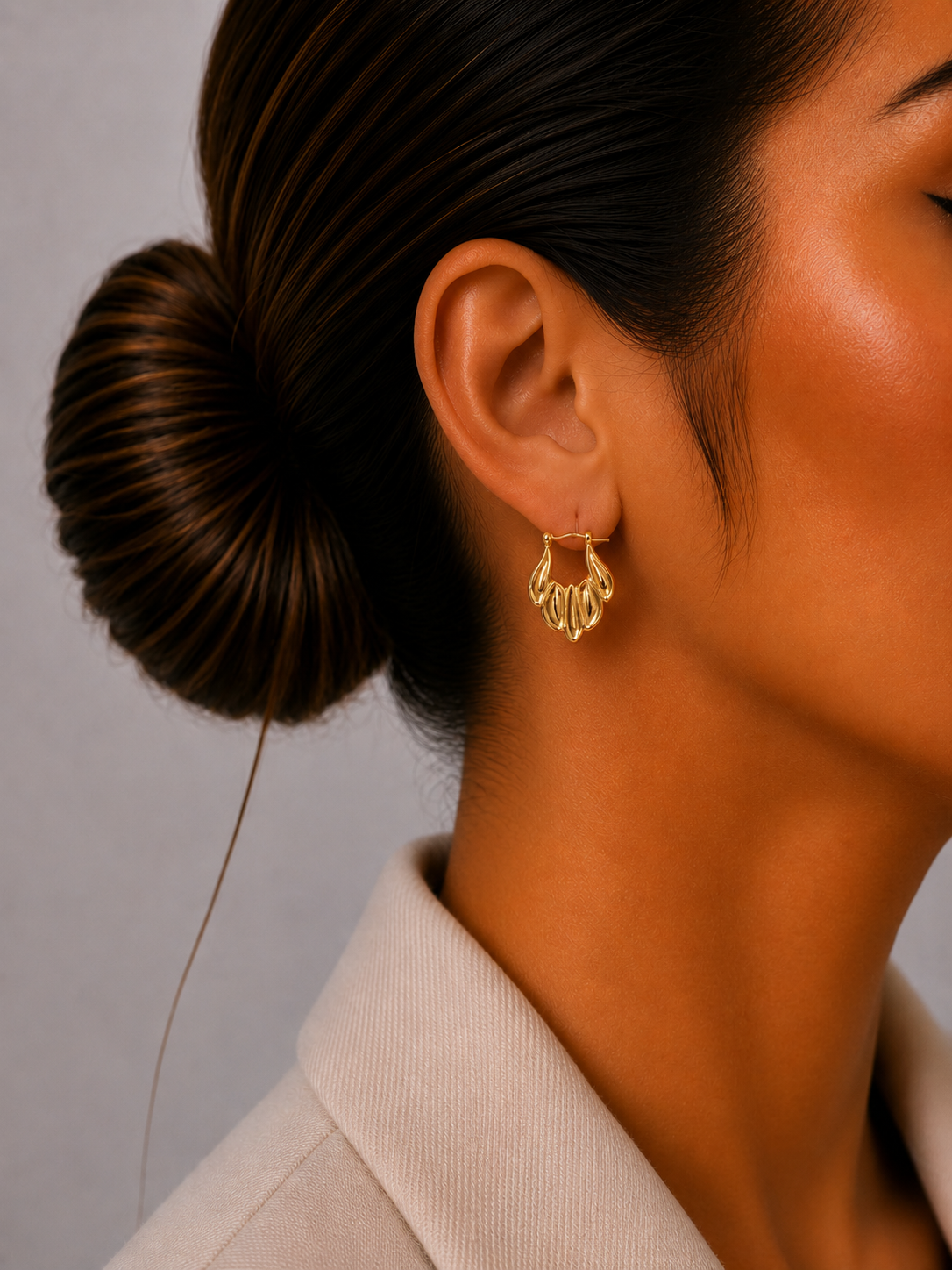 Leaf Hoop Earring