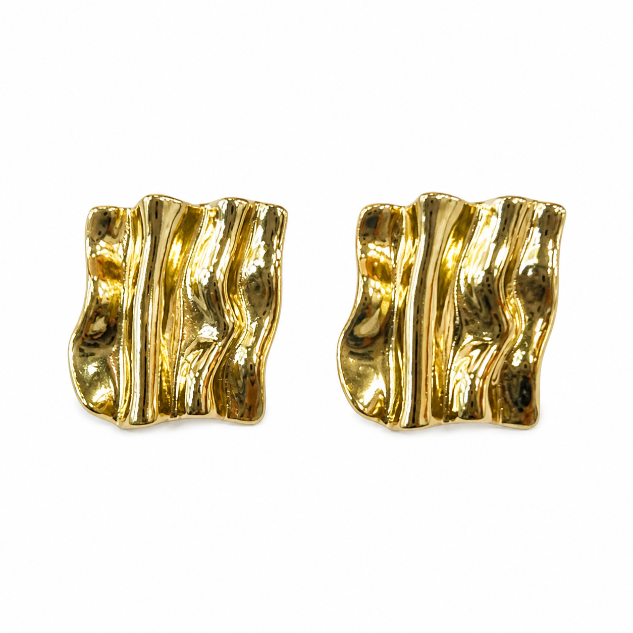 Gold Wave Stud