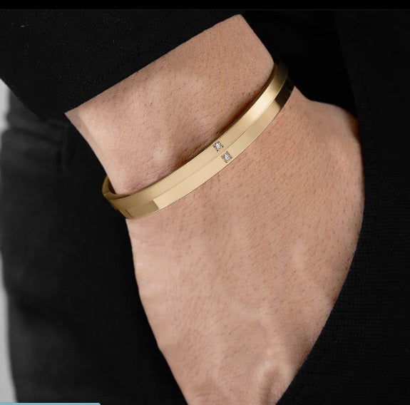 Golden Twin Stud Kada Type