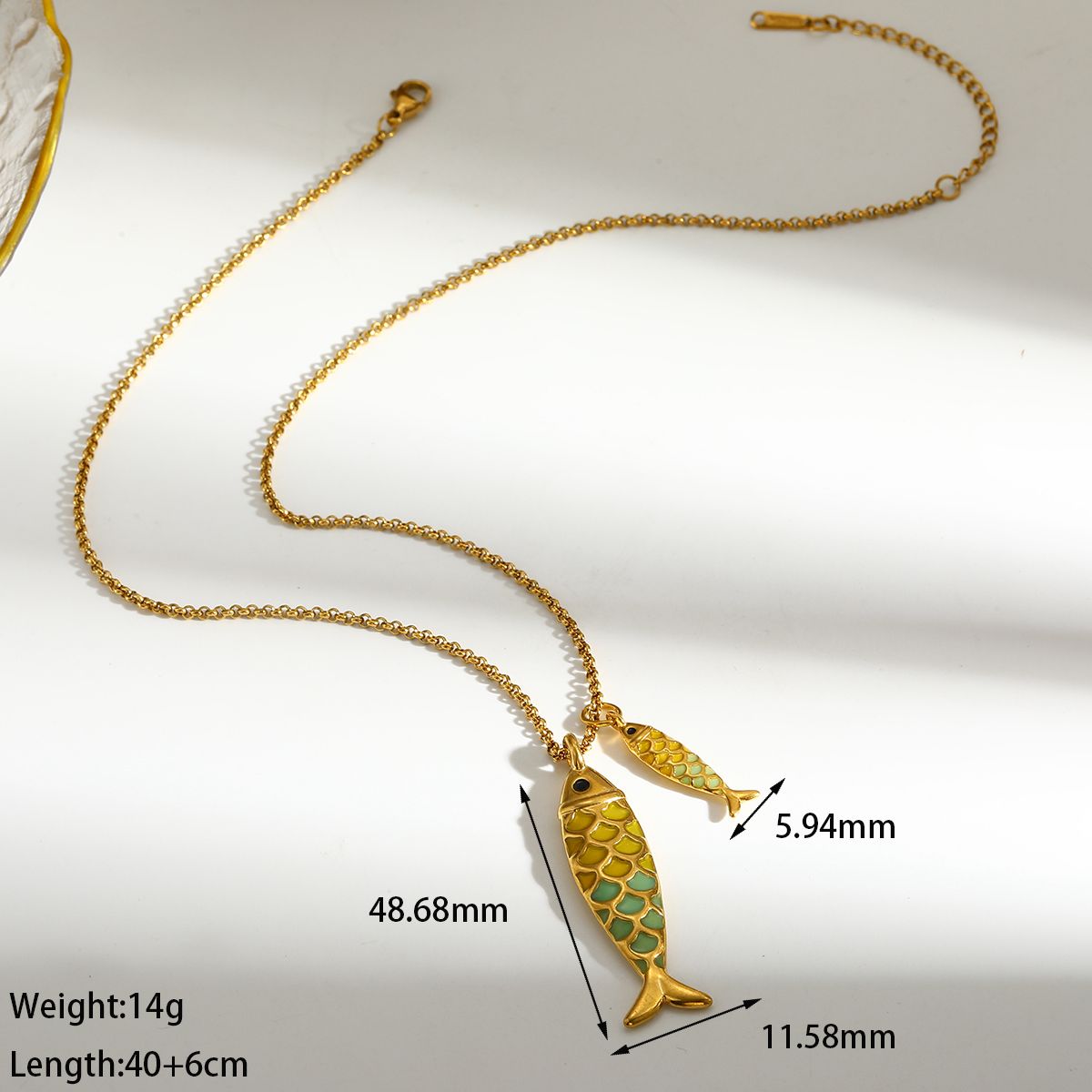 Dual Fish Pendant (Pastel)