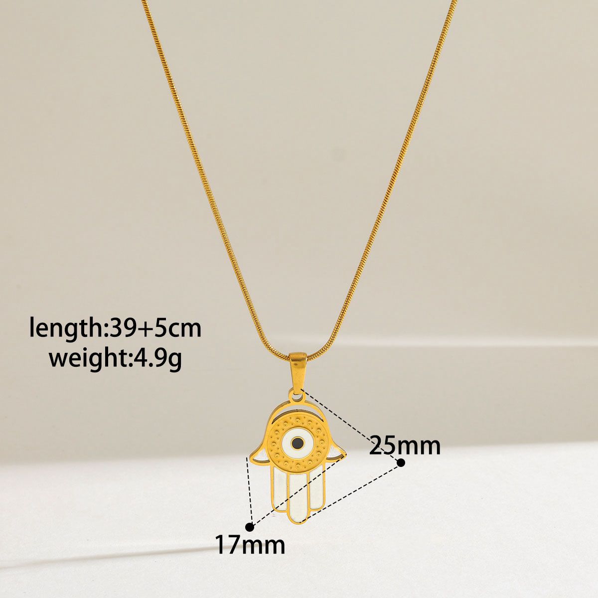 Hamsa Gold Pendant