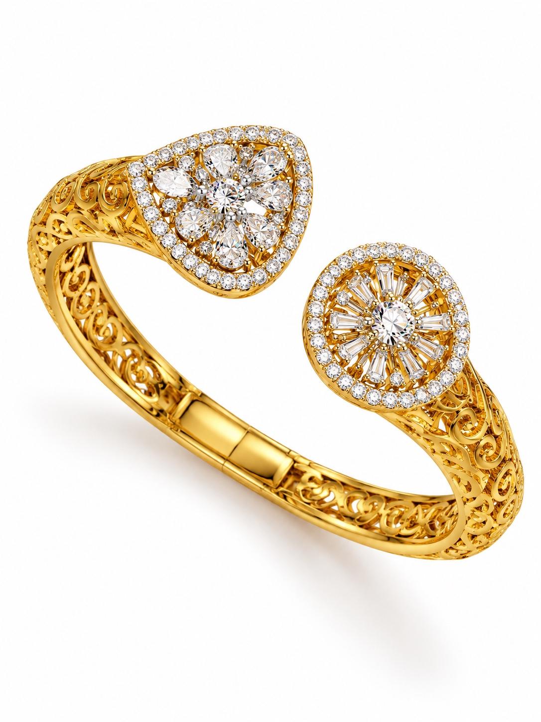 Aurora Emerald Pavé Bangle