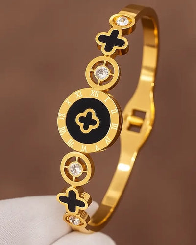 Elegant Gold & Black Bracelet