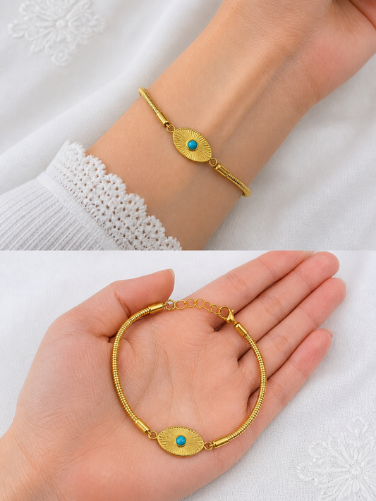 Gold Coin Charm Bracelet