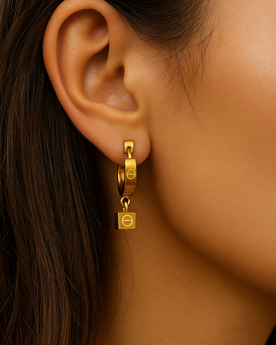 Cartier Hanging Gold Earrings