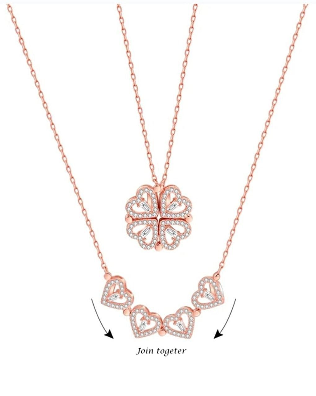 Studded Flower Magnetic Pendant Chain