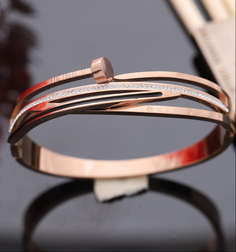 Nail Styled Studded Cartier Rose