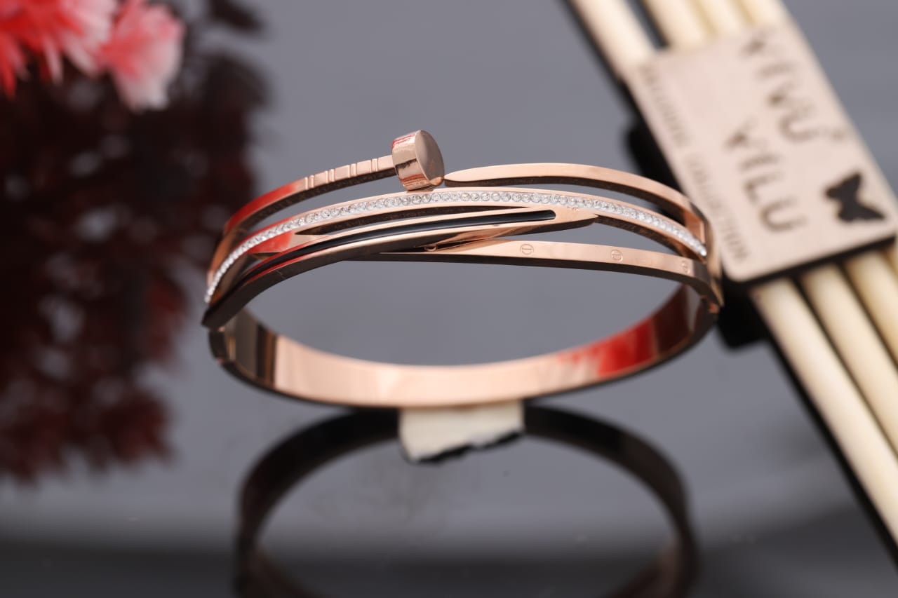 Nail Styled Studded Cartier Rose