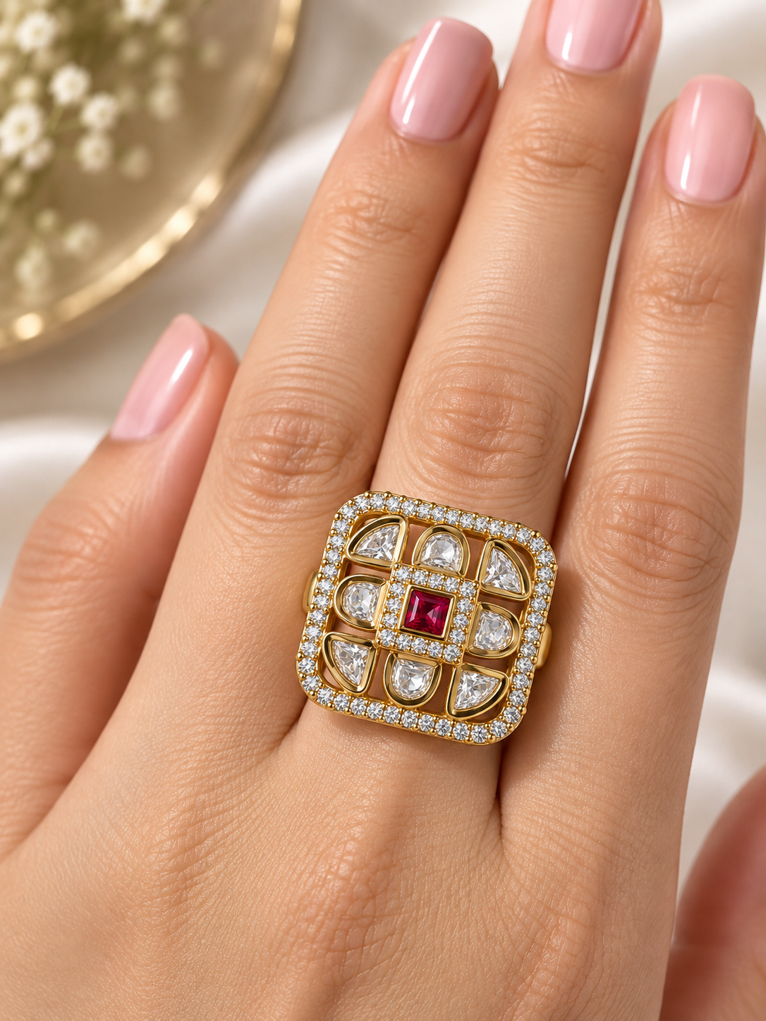 Imperial Ruby Mosaic Ring