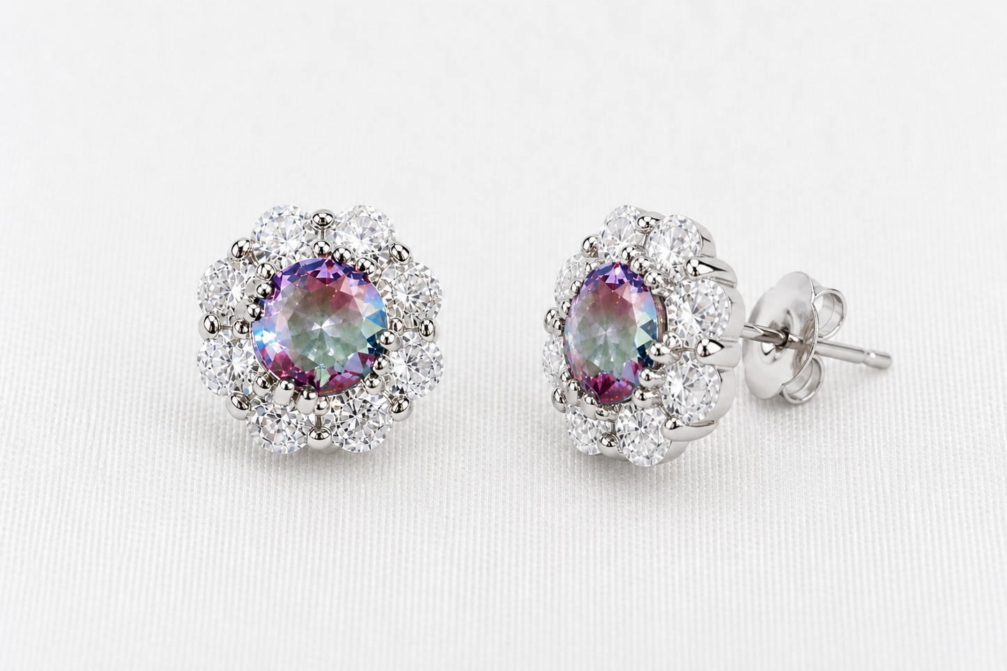 Floral Crystal Stud