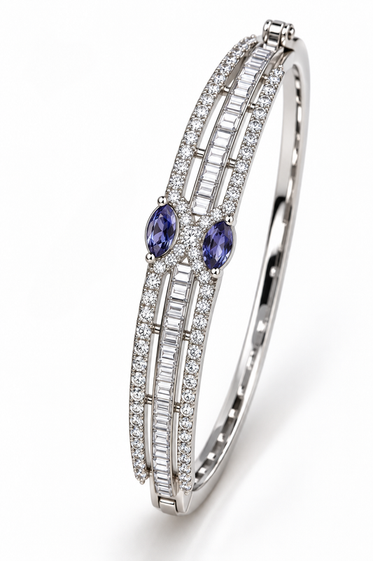 Sapphire Celeste Pavé Bangle