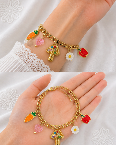 Gold Coin Charm Bracelet