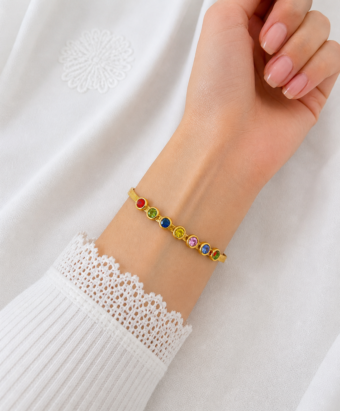 Rainbow Stone Bracelet