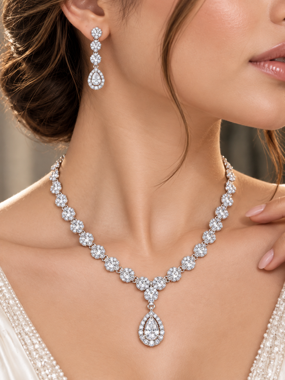 Regal Teardrop Diamond Set