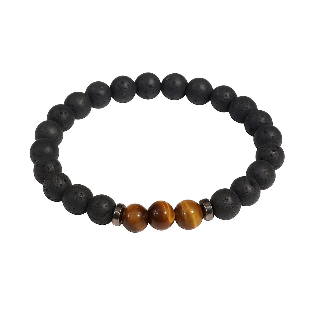 Black & Brown Scared Beads Band (Stretchable)