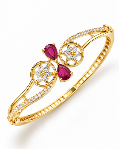 Ruby Élan Floral Bangle