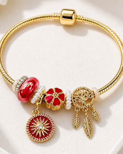 Red Charm Bracelet
