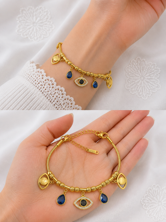 Gold Coin Charm Bracelet