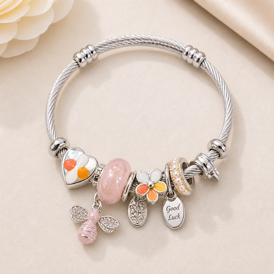 Pink Bee Bracelet