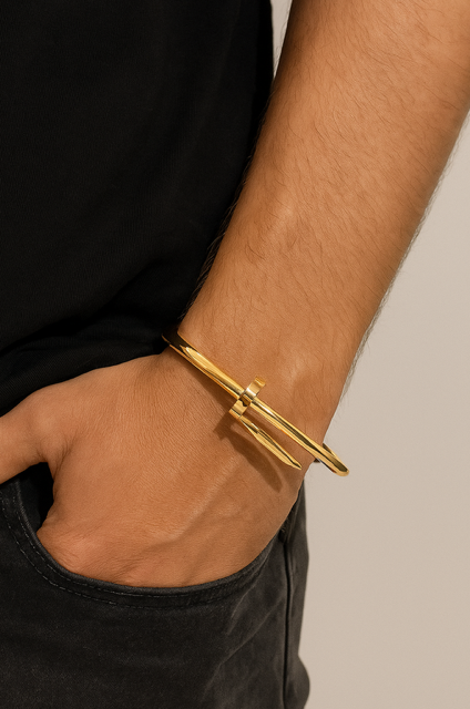 Golden Nail Unisex Bracelet Adjustable