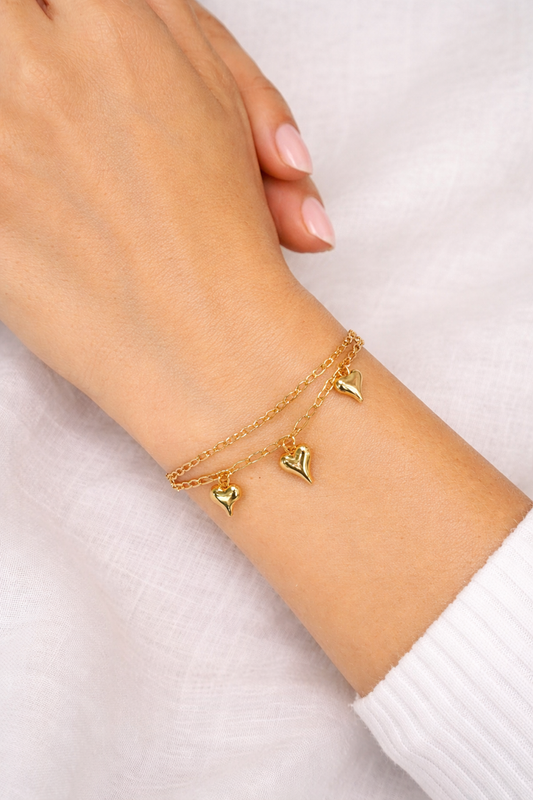 Heart Charm Bracelet