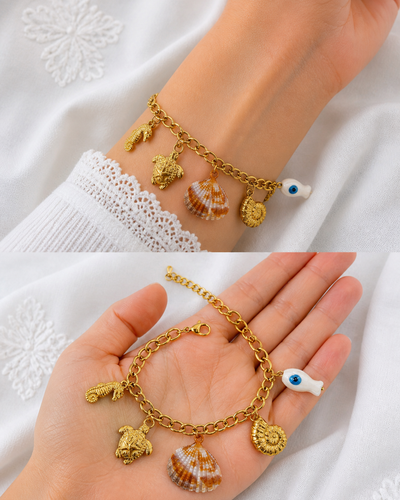 Gold Coin Charm Bracelet