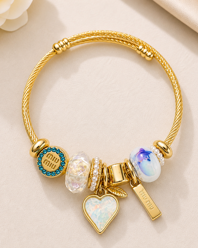 Opal Heart Bracelet
