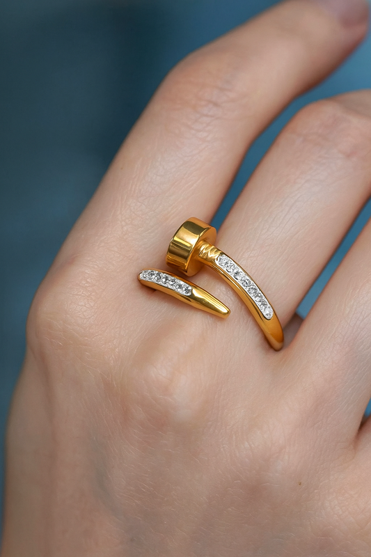 Trendy Studded Nail ring