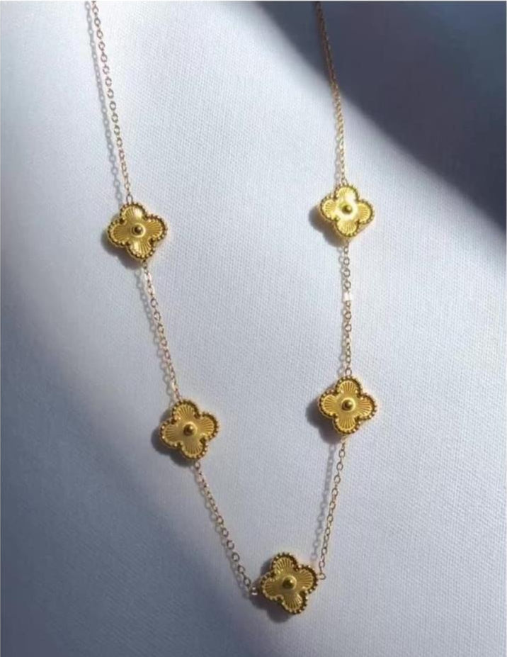 Moonlit Petals Necklace (Golden)