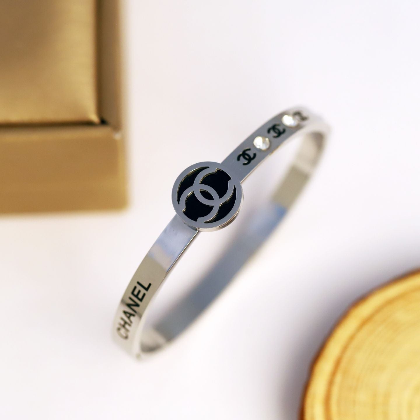 Interlocking Icon Silver Cuff