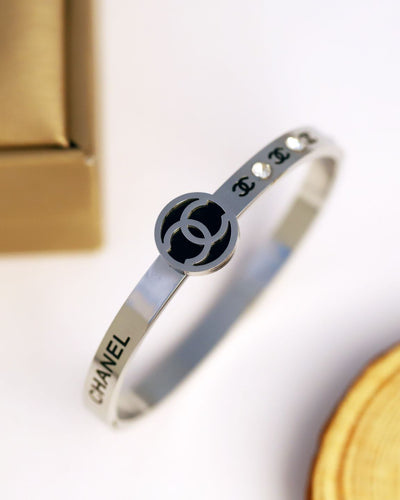 Interlocking Icon Silver Cuff