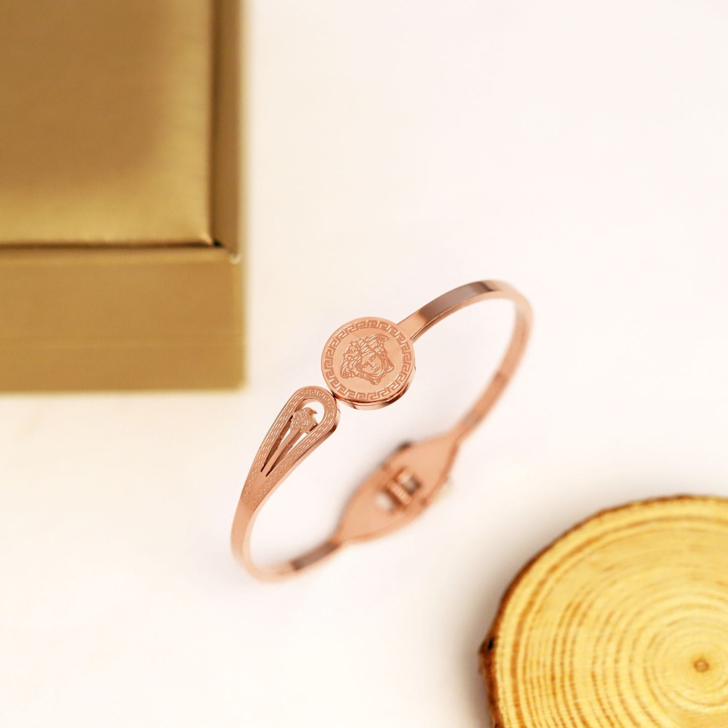 Medusa-Inspired Rose Gold Cuff