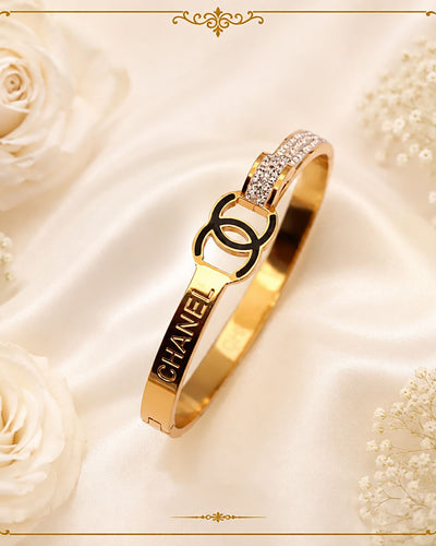 Interlocking Icon Crystal Cuff