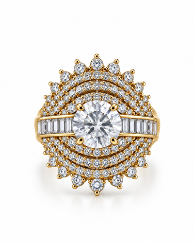 Celestial Diamond Halo Ring
