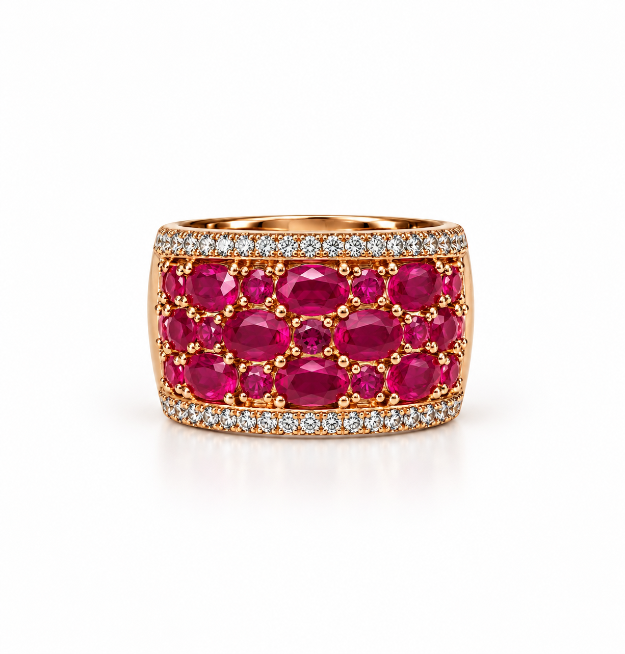 Ruby Majesty Gemstone Band