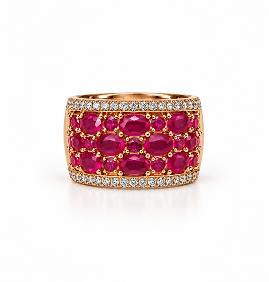 Ruby Majesty Gemstone Band