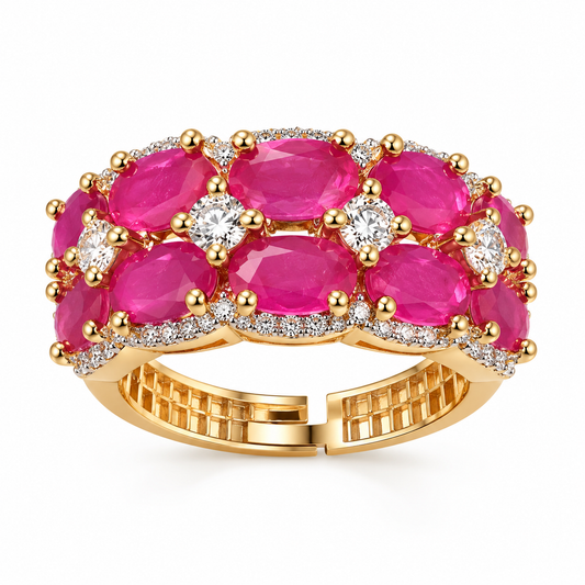 Pink Sapphire Bloom Ring