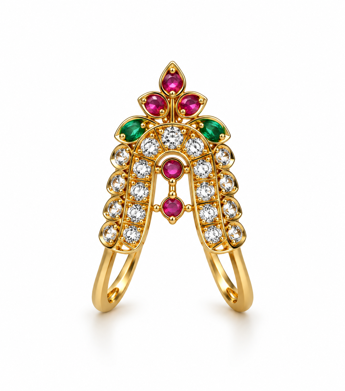 Ruby & Emerald Archway Ring