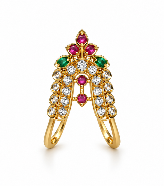 Ruby & Emerald Archway Ring