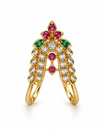 Ruby & Emerald Archway Ring